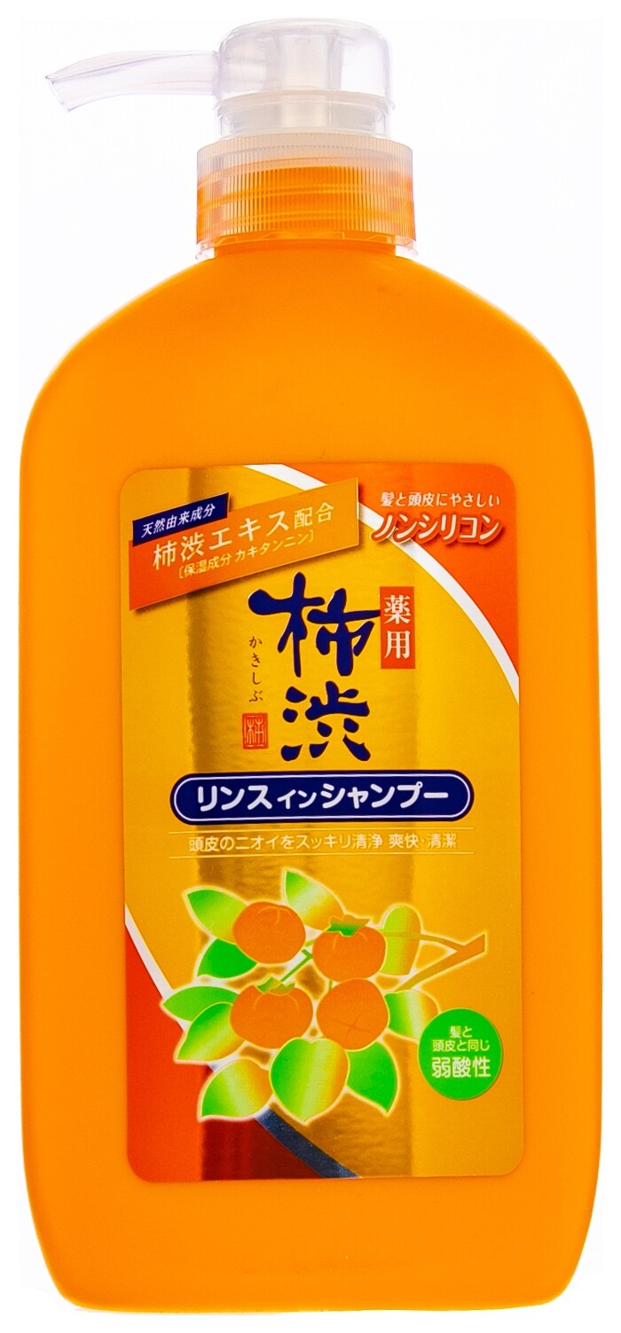 Шампунь-кондиционер 2в1 против перхоти с экстрактами хурмы и лекарственных трав Kakishibu  KUMANO