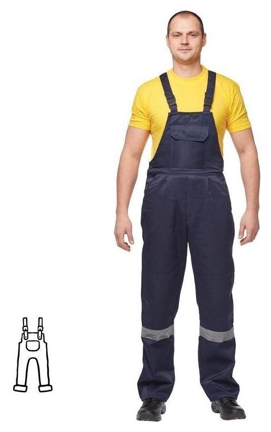 Полукомбинезон рабочий летний мужской л03-ПК с СОП синий  