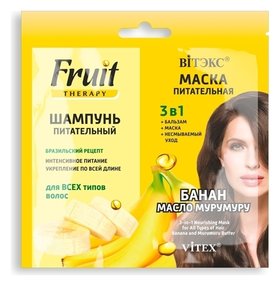 Шампунь + маска питание 3в1 банан-масло мурумуру Fruit Therapy Белита - Витэкс