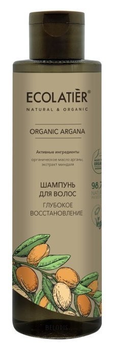 Шампунь для волос Глубокое восстановление Ecolatier Organic Argana