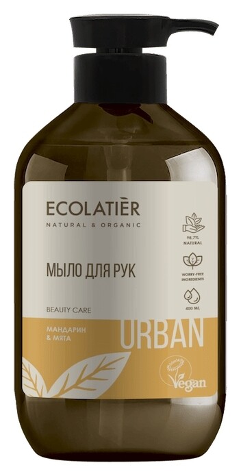 Жидкое мыло для рук Мандарин & мята  Ecolatier