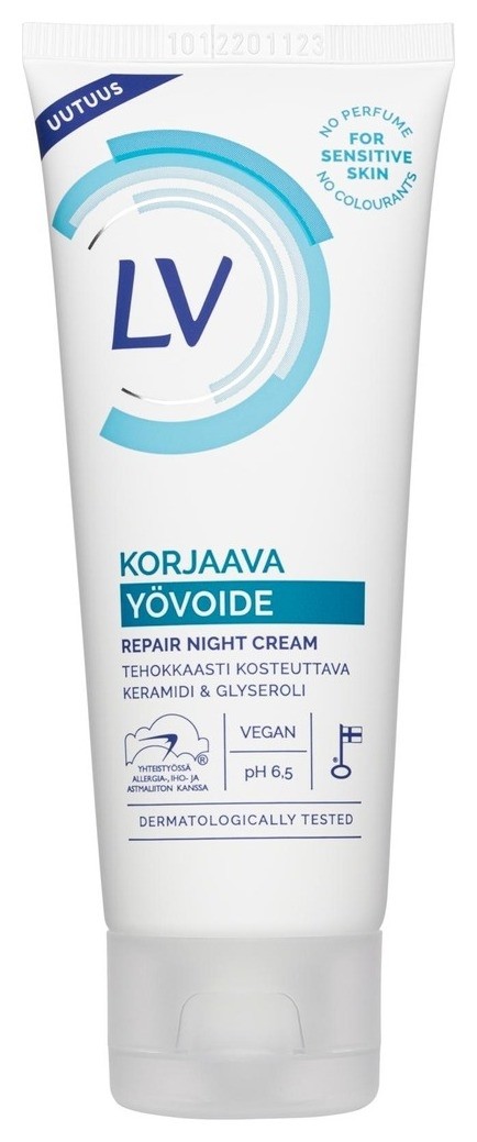 Восстанавливающий ночной крем для лица  LV
