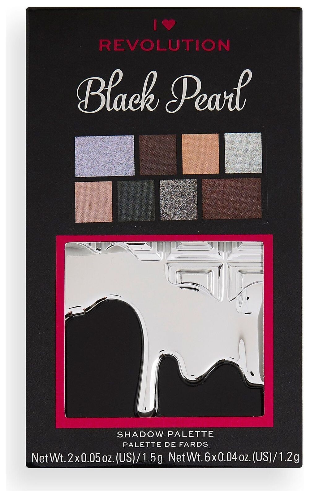Палетка теней для век Mini Chocolate Eyeshadow Palette Black Pearl  I Heart Revolution