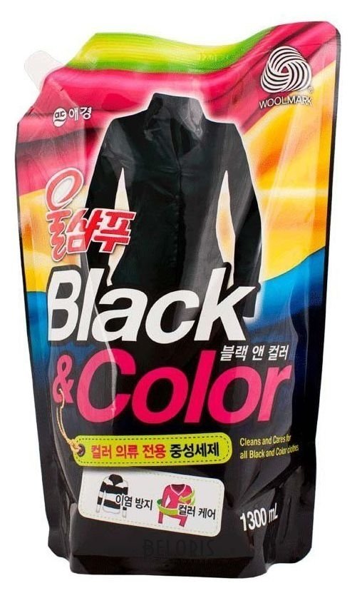 Жидкое средство для стирки черного и цветного белья Wool Shampoo Black & Color KeraSys Wool Shampoo