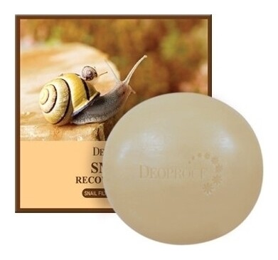 Мыло для лица с улиточным муцином Snail Recovery Soap  DEOPROCE