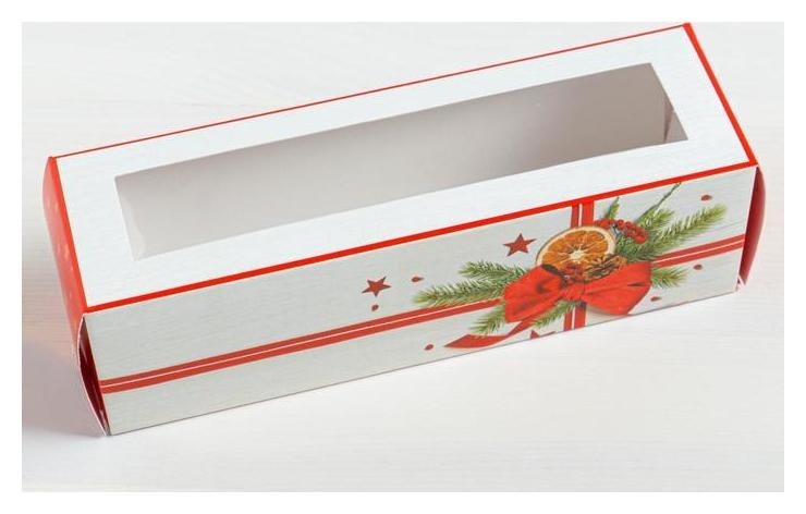 

Коробка складная «Подарок» 18 х 5,5 х 5,5 см., Белый