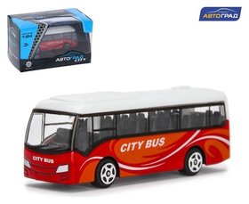 Автобус металлический «Междугородний», масштаб 1:64, цвет красный Автоград