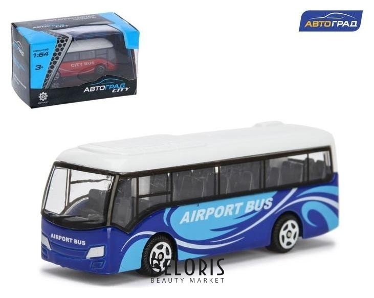 Автобус металлический «Междугородний», масштаб 1:64, цвет синий Автоград