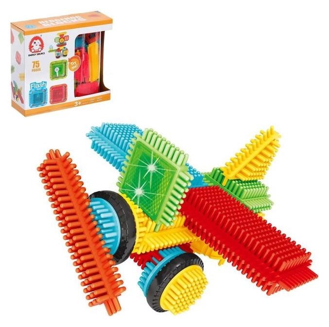 

Конструктор игольчатый Bristles, 75 деталей, 3 световых элемента