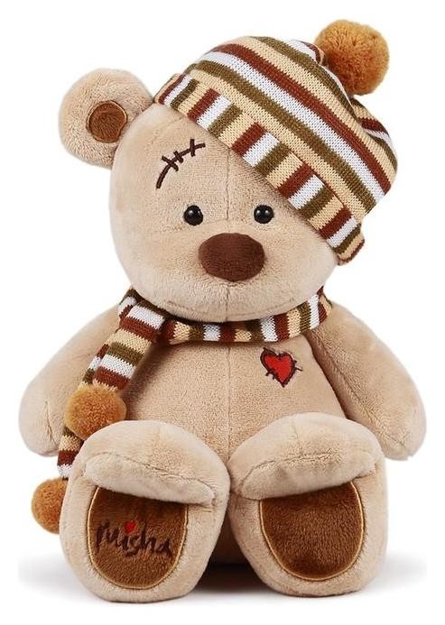 

Мягкая игрушка Медведь Misha, в шапке, 30 см
