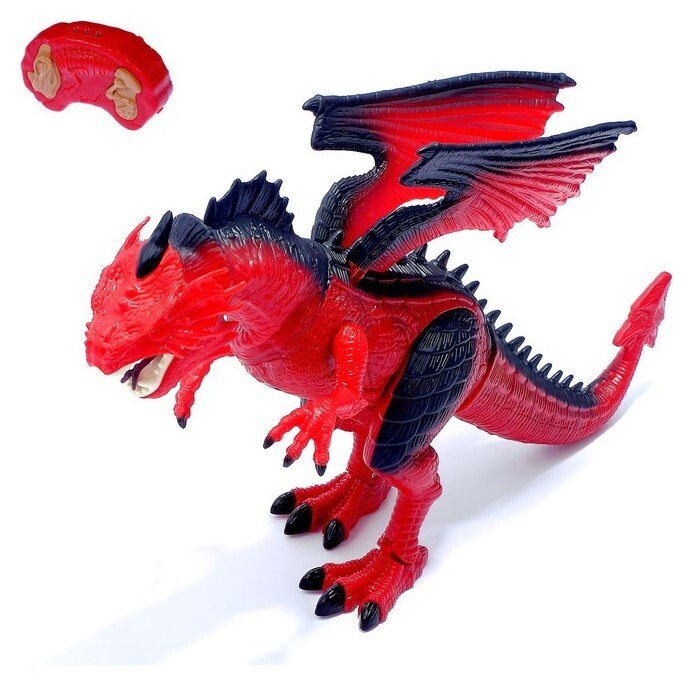 Динозавр радиоуправляемый «Дракон», эффект дыма, световые и звуковые эффекты  