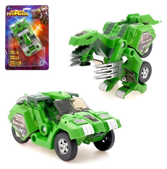 Робот с трансформацией «Динобот», световые и звуковые эффекты, цвета зелёный  