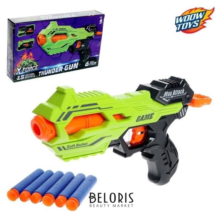 Бластер Thunder Gun, стреляет мягкими пулями Woow toys