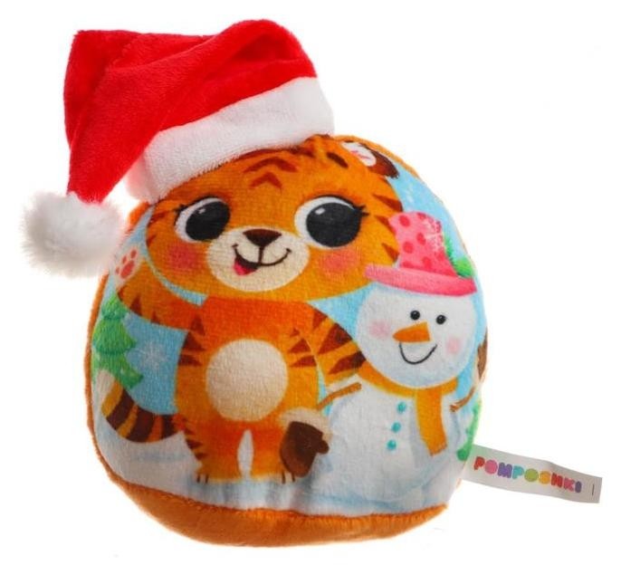 

Мягкая игрушка Новогодний тигрёнок в шапке
