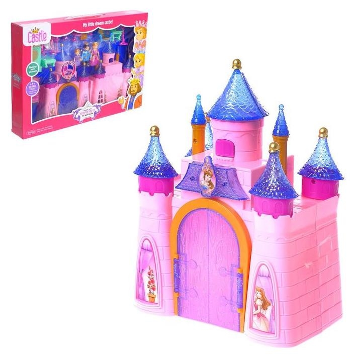 Замок для кукол Сказка, складной, со световыми и звуковыми эффектами, с фигурками и аксессуарами