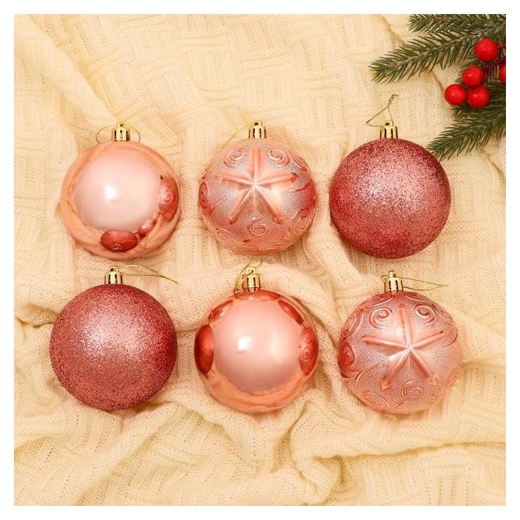 

Набор шаров пластик D-8 см, 6 шт "Амаль"