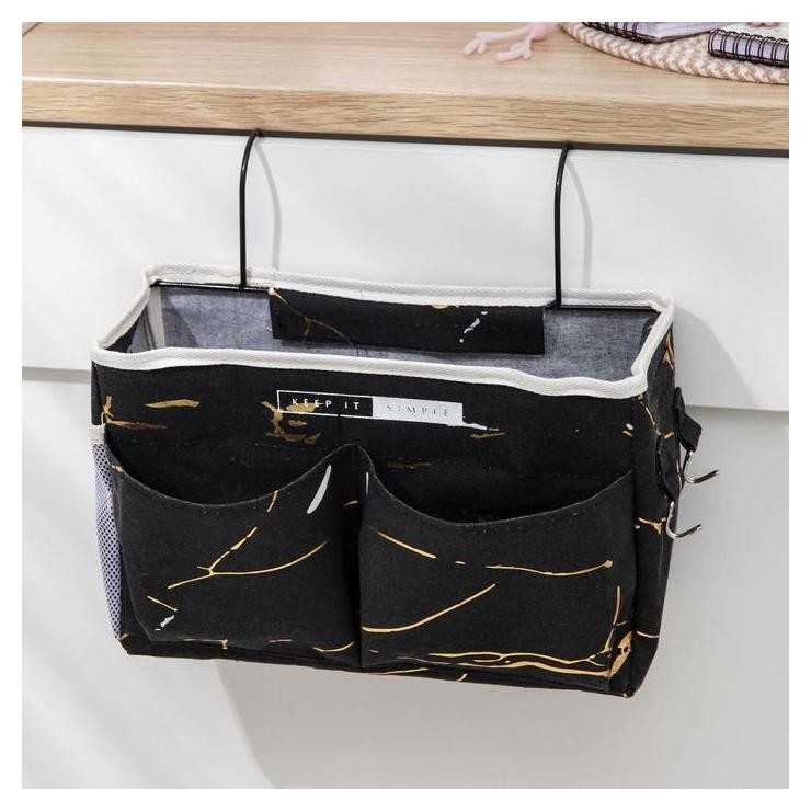 

Органайзер с карманами подвесной доляна «Мрамор», 3 отделения, 31×11×27 см, цвет чёрный