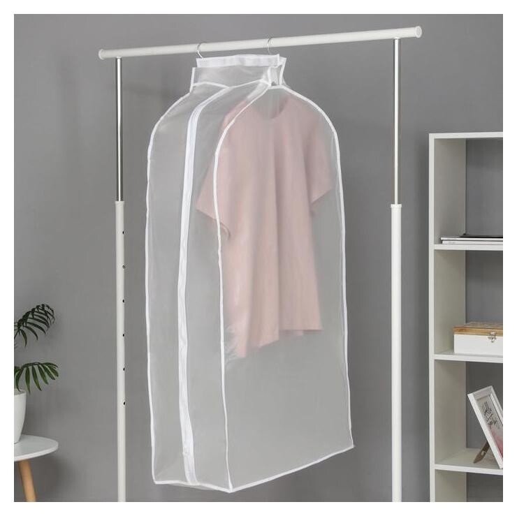 Чехол для одежды плотный доляна, 60×100×30 см, Peva, цвет белый  Доляна