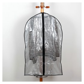 Чехол для одежды 60×90 см, PE, цвет серый прозрачный Доляна