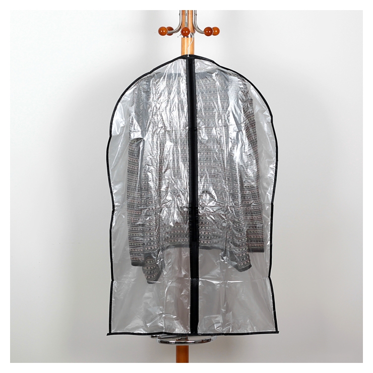 Чехол для одежды 60×90 см, PE, цвет серый прозрачный