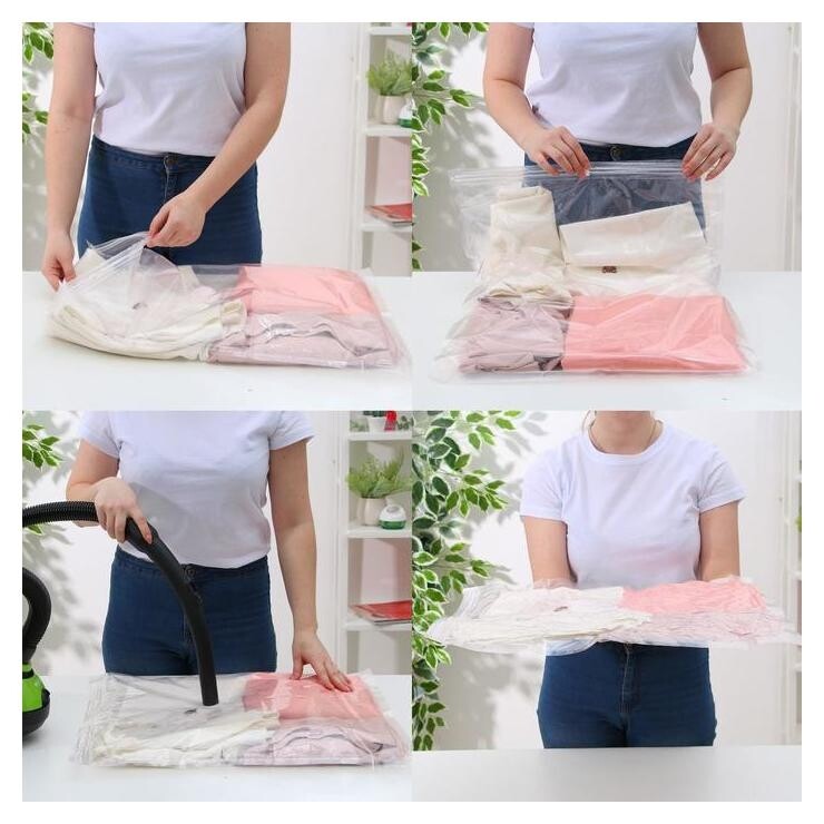 Вакуумный пакет для хранения одежды «Роза», 60×80 см, ароматизированный  