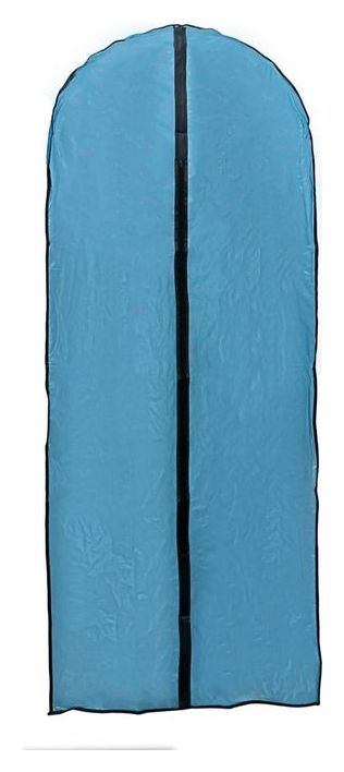 Чехол для одежды доляна, 60×137 см, полиэтилен, цвет синий прозрачный