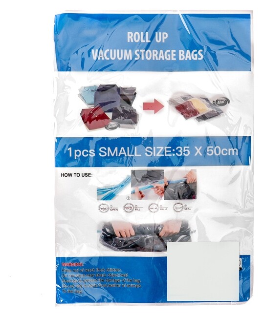 Пакет вакуумный скручивающийся дорожный 35×50 см 