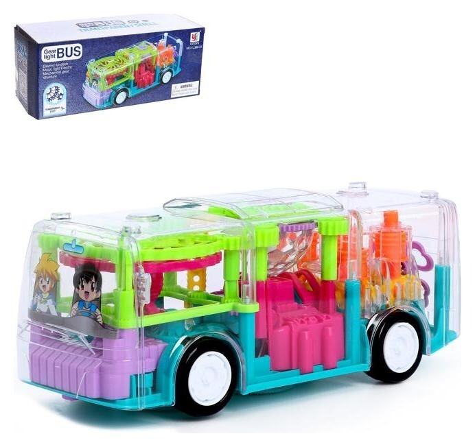 Автобус Шестерёнки, со световыми и звуковыми эффектами, работает от батареек 