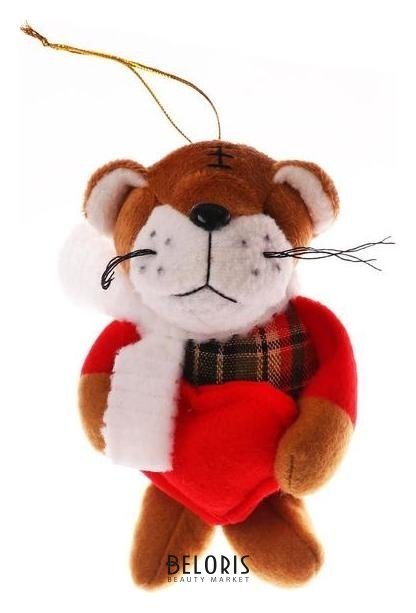Мягкая игрушка Тигр с сердечком, 12 см NNB
