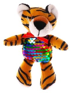 Мягкая игрушка-магнит Тигр, с пайетками 