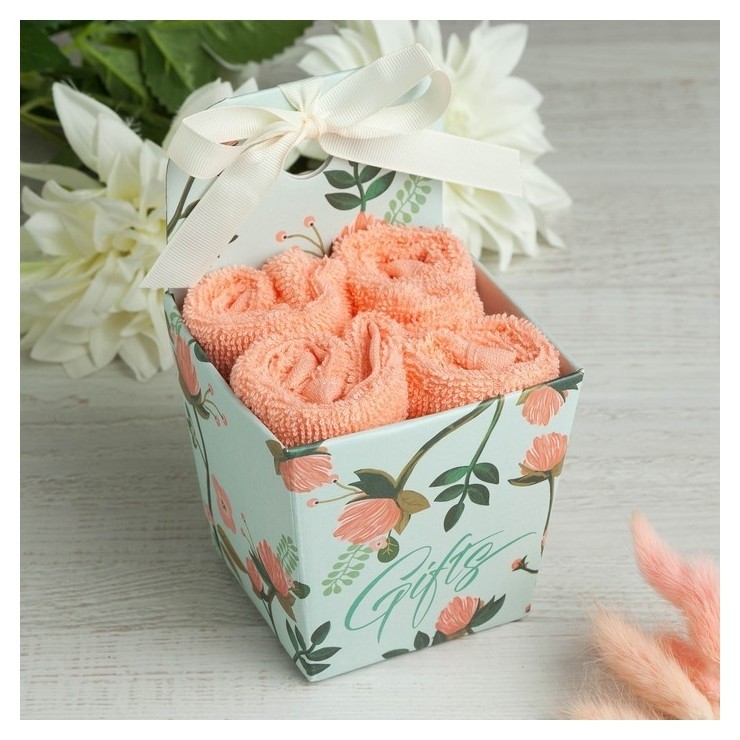 

Набор махр. полотенец Gift 30х30 см-4шт, хлопок, 340 г/м2