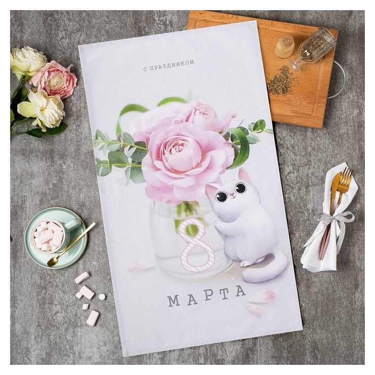 

Полотенце "Котики" 40х73 см, 100% хл, саржа 190 гр/м2