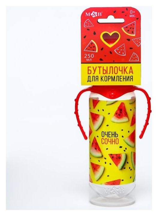 

Бутылочка для кормления «Арбузы» 250 мл цилиндр, с ручками