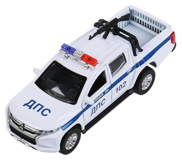 Машина металлическая «Mitsubishi L200 Pickup полиция», 13 см, открываются двери и багажник