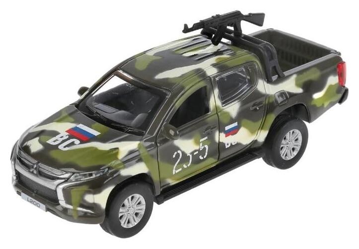 Машина металлическая Mitsubishi L200 Pickup, 13 см, расцветка камуфляж, открываются двери и багажник  Технопарк