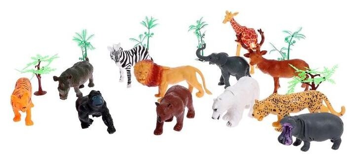 Набор животных «Дикие», 12 штук  Зоомир
