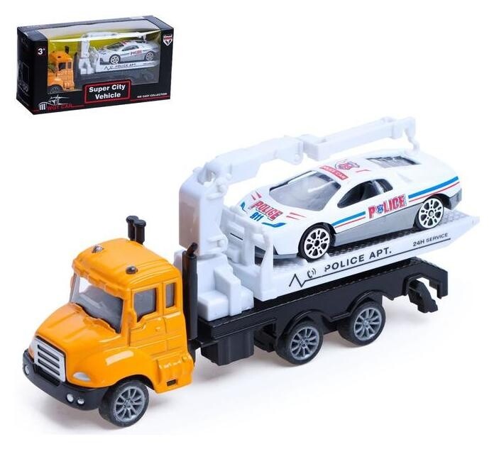 Грузовик металлический «Эвакуатор», с машинкой, инерция  