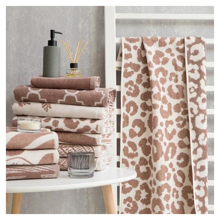 

Полотенце махровое этель Leopard беж, 50х90 см, 100% хл, велюр, 420 гр/м2