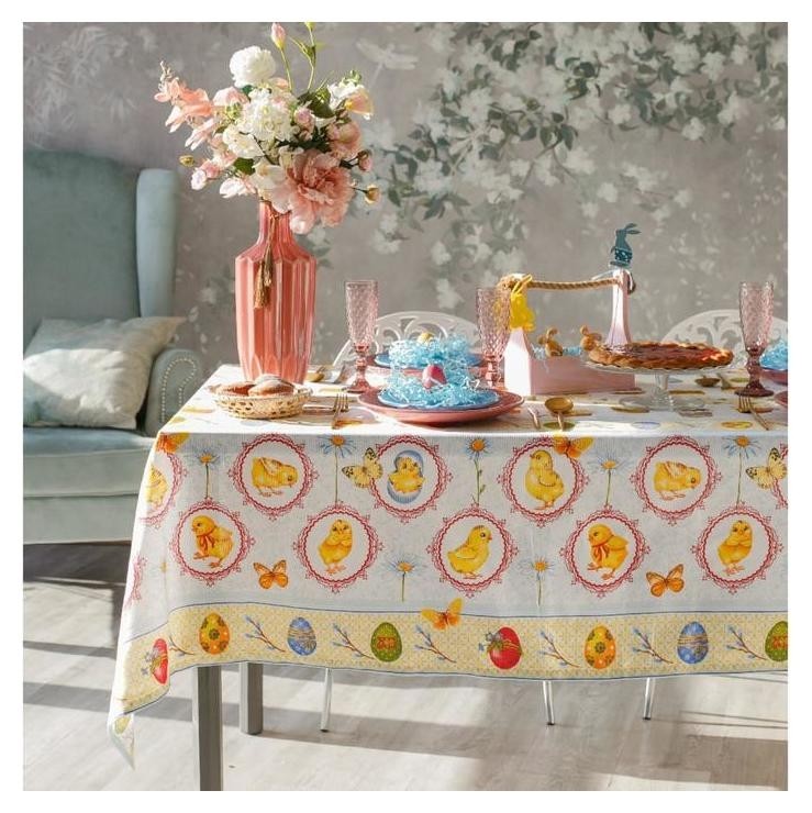 

Скатерть доляна «Пасха», 220 × 144 см, 100 % хлопок, рогожка, 164 г/м²