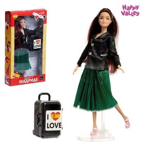 Кукла с чемоданом «Бэтти в мадриде», серия вокруг света Happy Valley