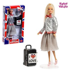 Кукла с чемоданом «Сандра в англии», серия вокруг света Happy Valley