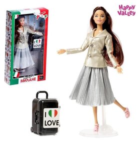 Кукла с чемоданом «Барбара в милане», серия вокруг света Happy Valley