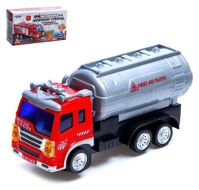 Машина «Пожарная служба», работает от батареек, свет и звук  