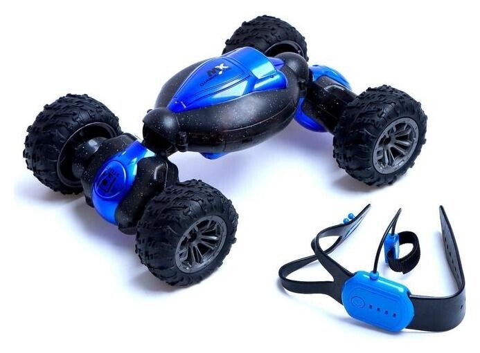 Машинка-перевёртыш Hyper Skidding с управлением жестами, цвет синий  