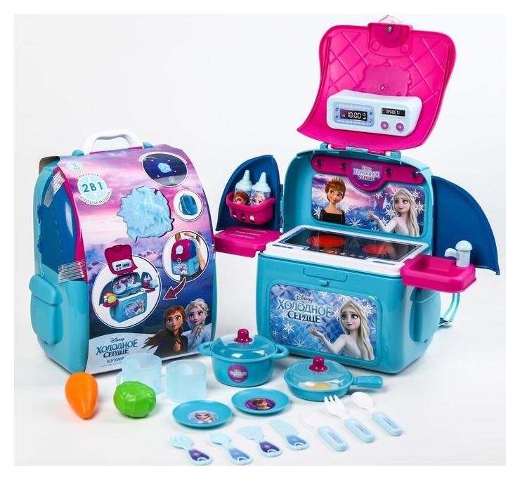 Игровой набор "Кухня", холодное сердце, в рюкзачке  Disney