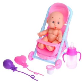 Пупс «Малыш» в коляске, с ванной и аксессуарами 