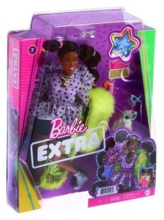 Кукла барби «Экстра», с переплетенными резинками хвостиками Mattel