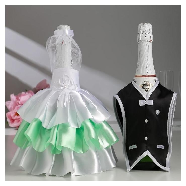 

Украшение на шампанское "Элит", мята, Бирюзовый