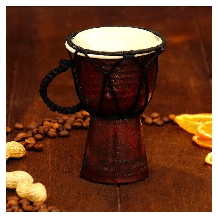 Музыкальный инструмент барабан джембе Классика 12х9х9 см  