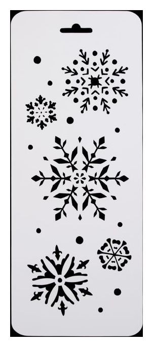 

Трафарет бордюрный "Снежинки" пластик, 10х25 см (Нгб-54)